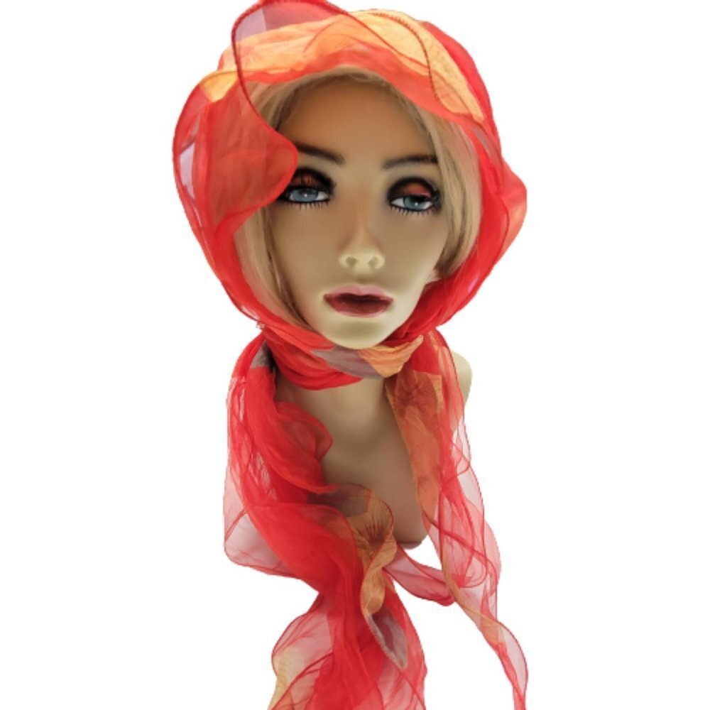 Red SILK Scarf NEW
